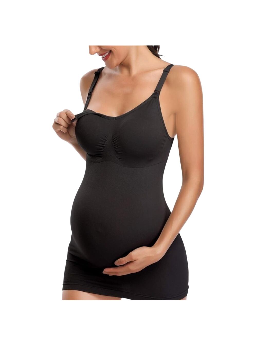 BRLIDO Black Camisole Nursing Bra Tank Top NWT Woman Maternity Size Large